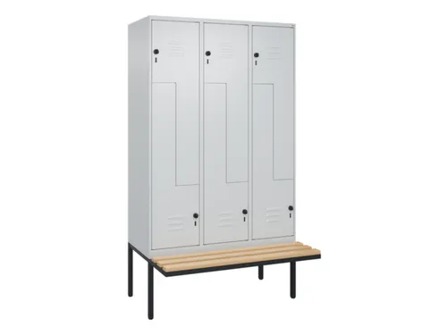 Z-garderobekast,HxBxD 2120x1200x815mm,6vak,vak B 400mm,draaigrendel