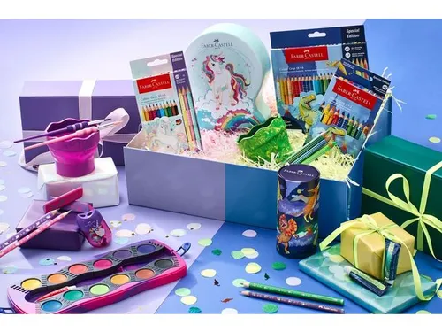 Kleurpotlood Faber-Castell Jumbo Grip Unicorn 8+2 incl. stickervel