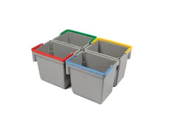 Grijze zwenk-emmer 5 liter met blauwe hendel