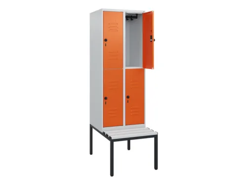 Dubbeldekse dekenkist,HxBxD 1950x600x815mm,2x2vak.,vak B 300mm