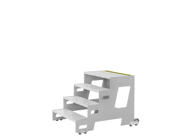 escalier mobile,roulant,estrade H 0,4m,2marches,alu
