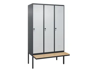 locker voor scheiding van kleding,HxBxD 2120x1200x815mm,3vak - 1