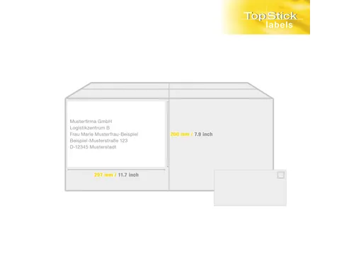 Etiketten universele labels A4 permanent 200x297mm Wit 100 stuks