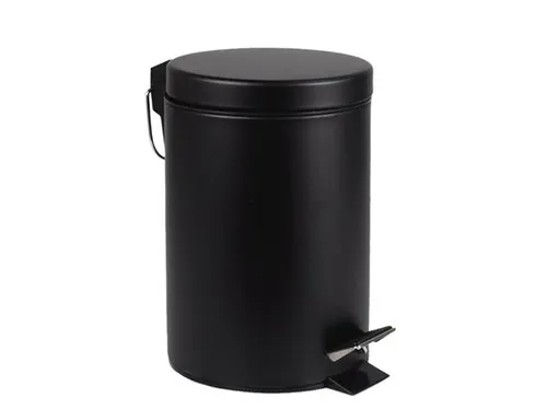 Afvalbak BRASQ pedaalemmer 20 liter zwart rvs
