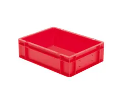 Euronorm-Stapelbak 10l 120x 400x 300mm Wanden/Bodem Gesloten Rood