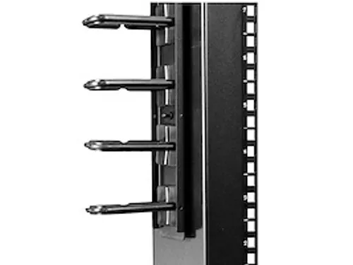 Verticale kabelmanager met D-ring haken 20U 91 cm
