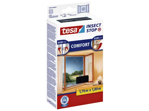 Insectenhor tesa Insect Stop COMFORT raam 1,7x1,8m zwart