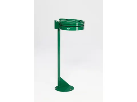 Afvalverzamelaar 120 Liter Staander Plaatstaal Met Deksel Groen
