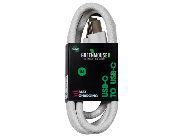 Kabel Green Mouse USB-C naar USB-C data Woven 1m