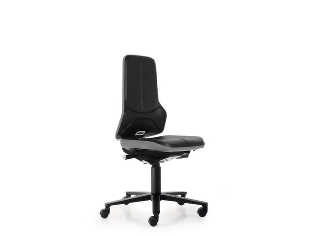 Siège d'atelier assise 450-620mm Méc. Synchrone Bande Flexible Grise