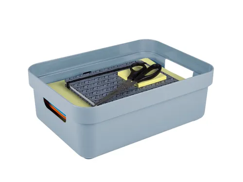 Sigma Home opbergbox 9L blauw - 35x24,6x12,2cm