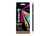 Crayon de couleur BIC Intensity Premium étui 12 couleurs