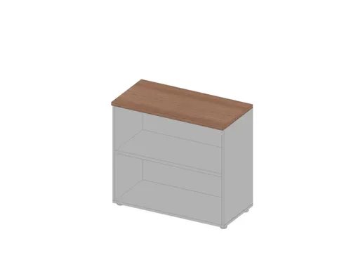 kantoorstelling HxBxD 815x900x450mm 2 OH houten vloer aluminium noten