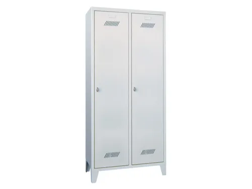 locker,RAL 7035,HxBxD 1850x800x500mm,2vak,vak B 400mm,draaigrendel