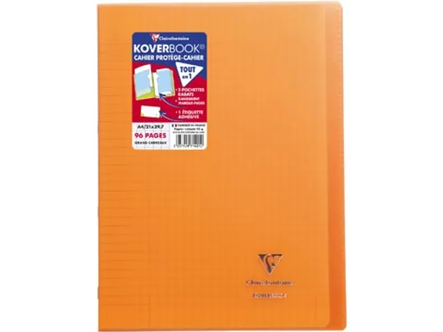 Schrift Koverbook A4 48 vel Seyès, kaft in PP assorti transparant