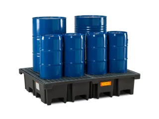 PE-opvangbak,v. 4x200l vat,opvangvol. 425l,HxBxD 360x1670x1270mm - 5