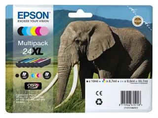 Epson T2438XL Inktcartridge Zwart & 5 Kleuren HC Set - 1