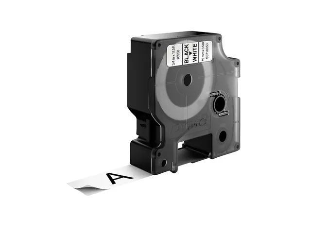Labeltape Dymo 16954 D1 S718050 19mmx3.5m nylon zwart op wit