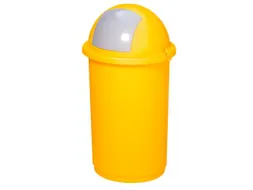 Afvalverzamelaar Kunststof 50 Liter 760x410mm Inworpklep Zilver