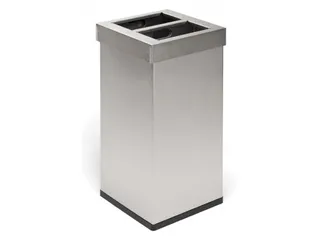 Design Afvalbak Carro Mix 2 x 52.5 Liter Mat RVS - 1