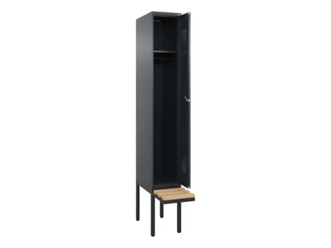 locker met bank,HxBxD 2120x300x815mm,1vak,vak B 300mm,cilinderslot