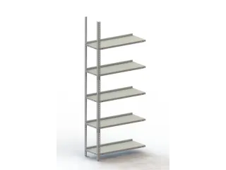 magazijnstelling,aanbouwveld,HxBxD 1850x752x304mm,vaklast 80kg - 1