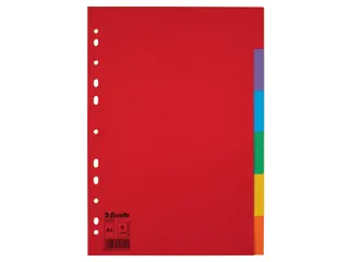 Tabbladen Esselte A4 11-gaats Karton 6-delig Blanco Tabs Kleur - 8
