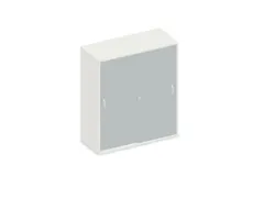 Schuifdeurkast 1150x1000x430mm Romp Wit Decor Front Lichtgrijs