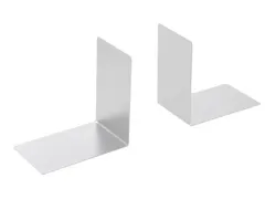 Boekensteun Westcott grijs metaal 2 stuks 90x140x140mm