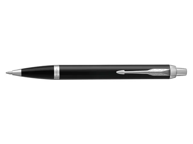 Balpen Parker IM Black Lacquer CT Medium Blauwe inkt