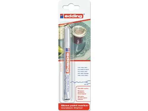 Viltstift edding 780 lakmarker rond wit 0.8mm blister