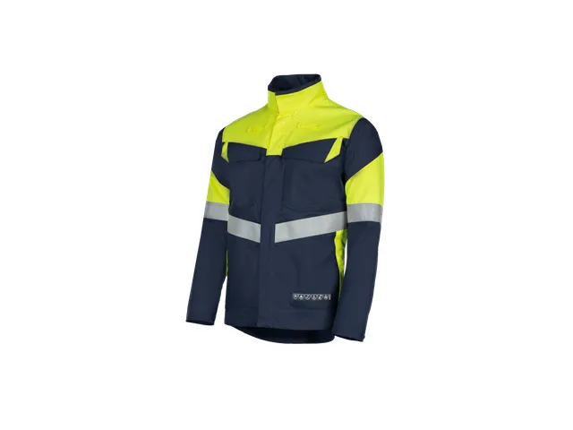 Sioen 603U ECO werkjas Norwan ARC Marine/Fluogeel maat 3XL