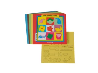 Vouwkarton vierkant 20x20cm 120gram assorti 40 vel - 1