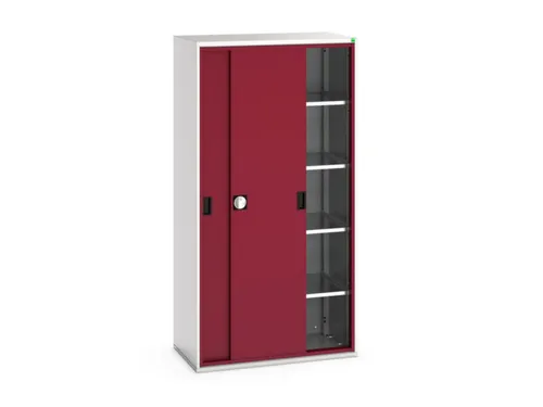 werkplaatskast 2000x1050x550mm 4xStalen bodem RAL7035 front RAL3004