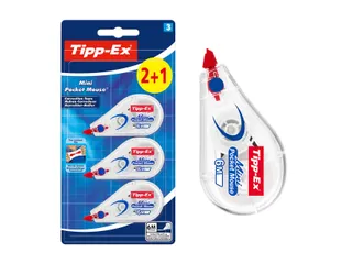 Correctietape Tipp-Ex mini pocket mouse 5mmx6m blister 2+1 gratis - 4