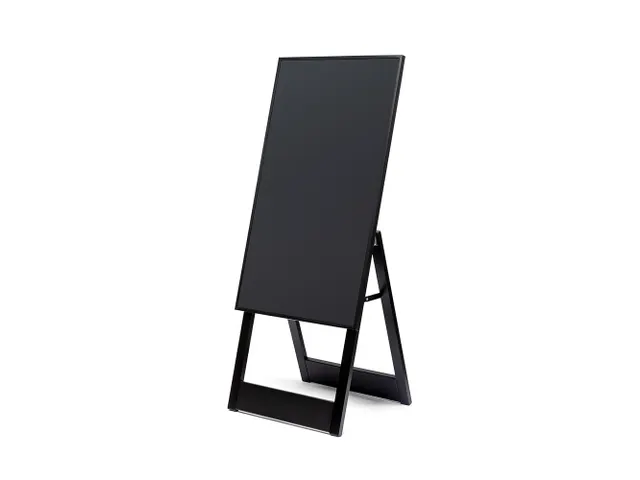 Chevalet numérique en A avec écran Samsung 43 inch aluminium noir