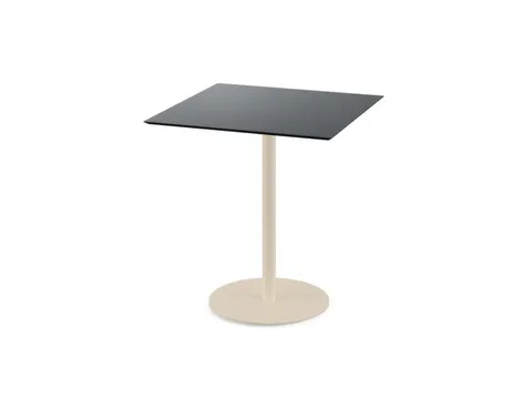 bistrotafel,HxBxD 730x700x700mm,rechthoekig,schotelvoet zandkleuren