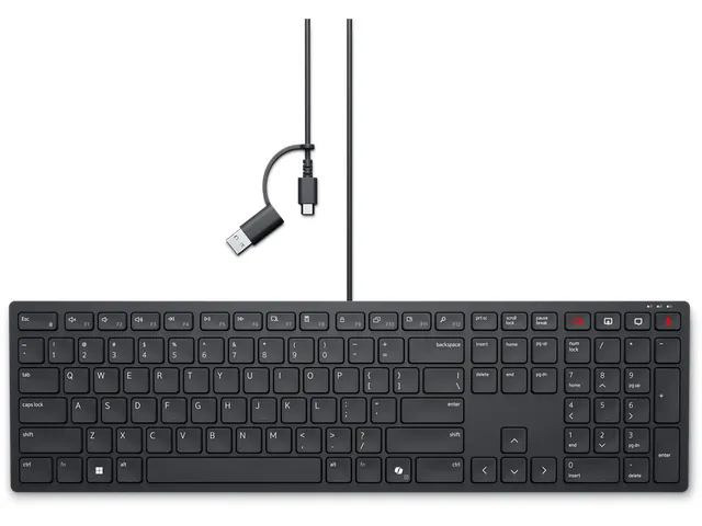 DELL KB525C toetsenbord Kantoor USB AZERTY Frans Zwart