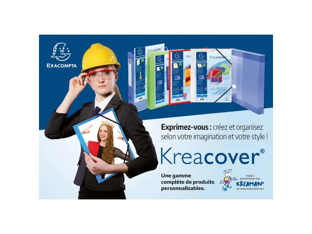 Boite de classement Dos 25mm polypropylène opaque 7/10e Krea Cover -