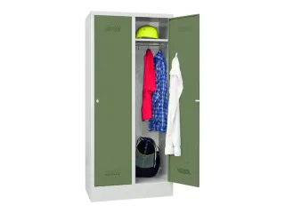 locker,HxBxD 1850x800x500mm,2vak,vak B 400mm,RAL7035,front RAL6011 - 2
