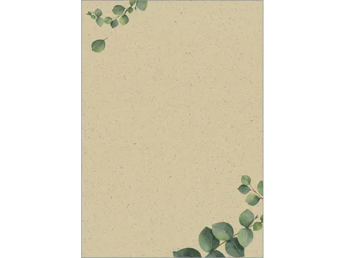 Papier met motief Sigel, Eucalyptus, tweezijdig motief, gras papier, F