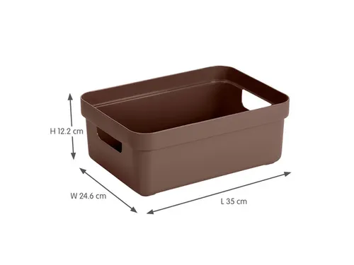 Sigma Home opbergbox 9L bruin - 35x24,6x12,2cm