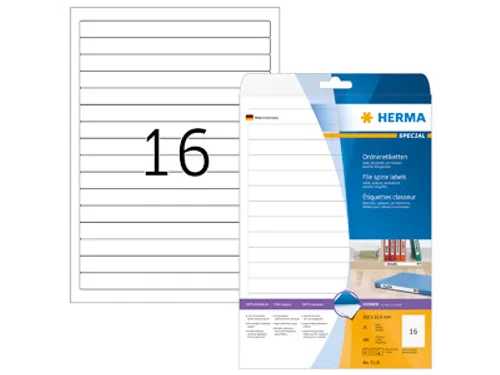 Herma 5118 Rugetiket 192x16,9mm Wit permanent klevend 400 stuks