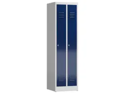 garderobekast,HxBxD 1800x500x500mm,2vak,klink,sokkel,romp RAL7035