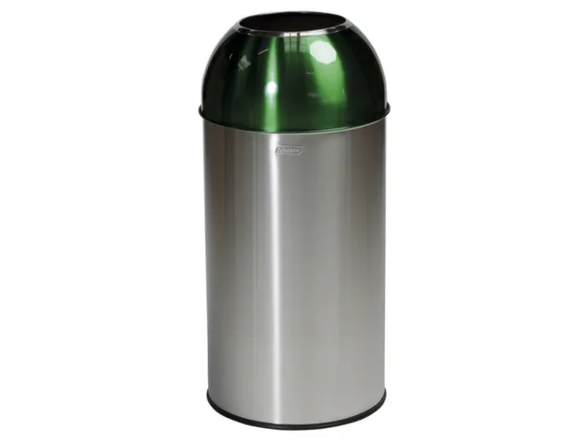 RVS afvalbakken 40l HxØ 740x350mm 1opening(en) romp geborsteld top Gr