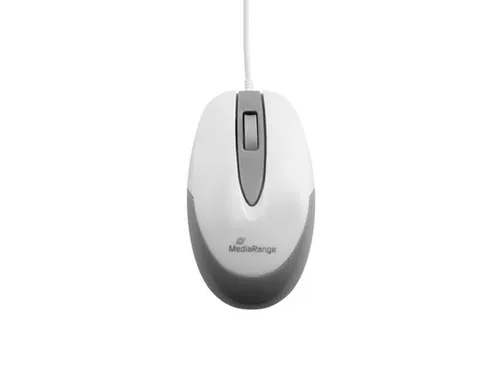 MROS214 Optische muis compact 3 knoppen draadloos Wit Grijs