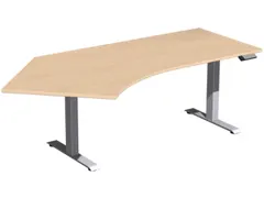 Elektrisch in hgte vst. hoekbureau,HxBxD 730-1230x2166x1130mm