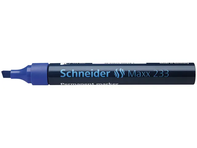 Marker Schneider Maxx 233 permanent beitelpunt blauw