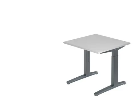 In hoogte verstelbaar bureau,HxBxD 680-850x800x800mm,blad grijs