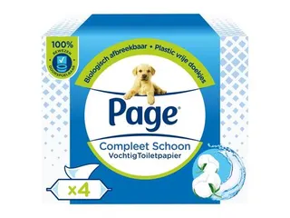 Vochtig toiletpapier Page Compleet Schoon 4 pakken à 38 vel - 1
